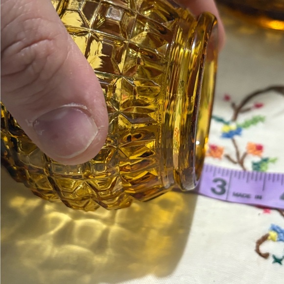 Vintage Amber Glass Decanter Set - Picture 12 of 14